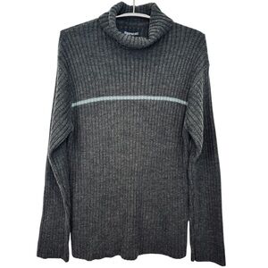 VINTAGE Aeropostale Charcoal Gray Men’s Vertical Ribbed XL Turtleneck Sweater